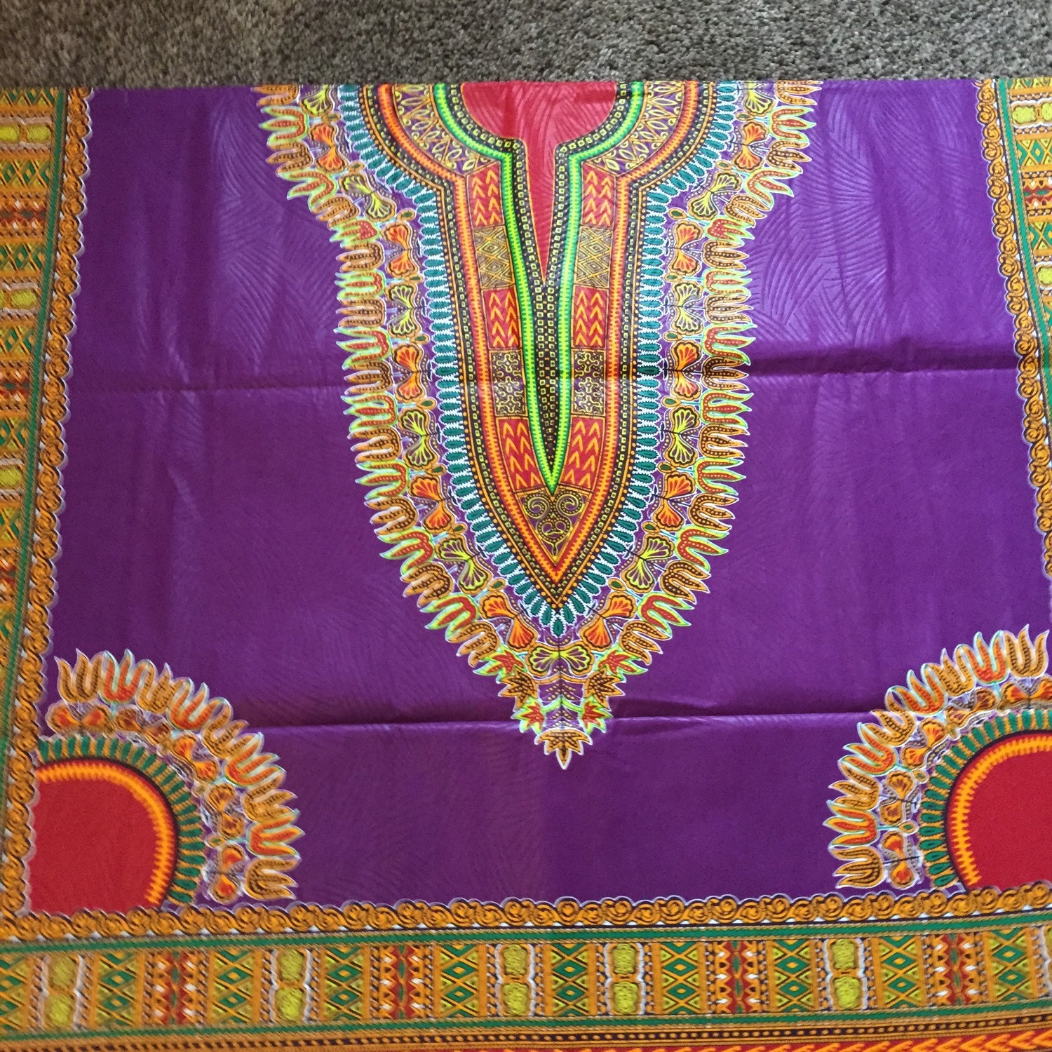 Dashiki Angelina Fabric Purple African By Africanprintfabric