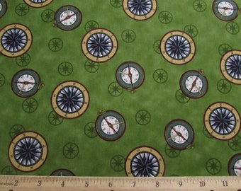 Per Yard, Safe Harbor Compass Fabric From VIP