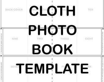 Cloth photo book TEMPLATE for SPOONFLOWER cut & sew fat quarter baby book panel