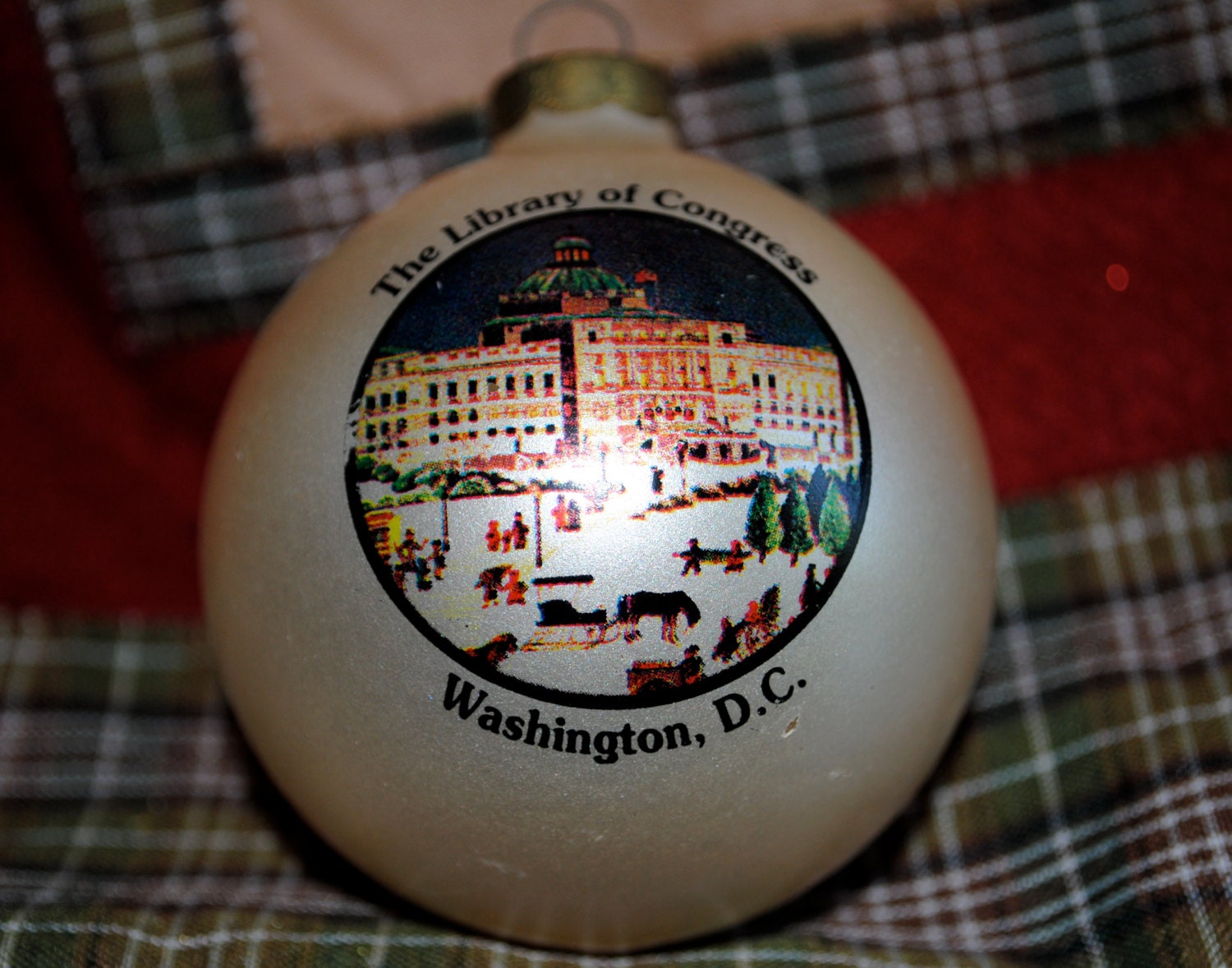 The Library of Congress Glass Christmas Ornament