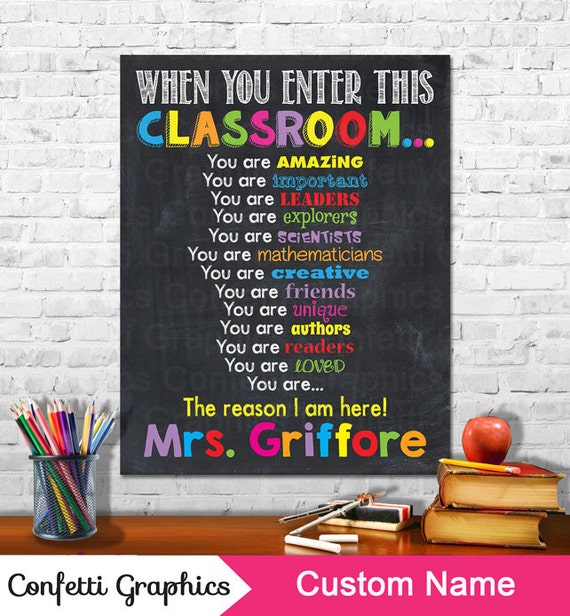 When You Enter This Classroom School Rules by ConfettiGraphics