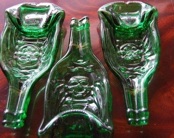 Lucky Buddha Melted Bottle Spoon Rest / Tray