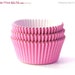 SUMMER SALE Mini Pink Solid Color Cupcake Liners (50)