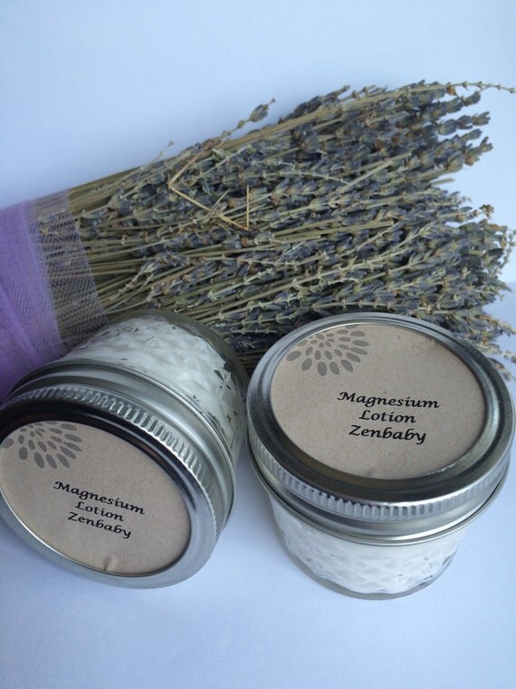 Magnesium lotion infused wirh lavender by zenbabyMama on Etsy