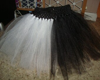Cruella Deville inspired tutu, great for costumes, birthdays, and dress up!
