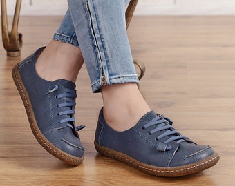 Leather Shoes for Women, Oxford Shoes, Close Shoes, Flat Shoes,Casual Shoes, Close Shoes