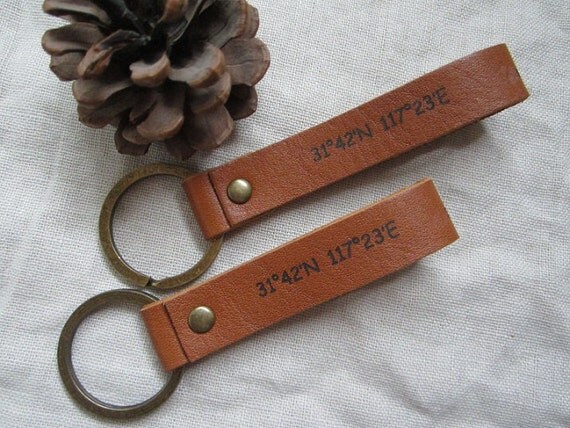 Personalized Couple Leather Keychaincouples Keychain 3rd 2147