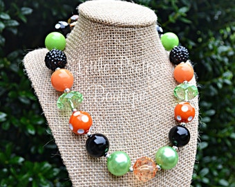 Halloween Bubblegum Necklace, Chunky Necklace, Kid's Necklace, Children's Necklace, Girl's Necklace, Chunky Bead Necklace, BN04