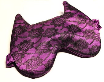 Masque En Satin Noir Pour Les Yeux - Réglable