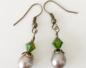 Shell Silver Earrings Shell Earrings Silver by Luzjewelrydesign