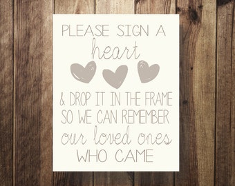Please Sign A Heart Wedding Guest Book Our GuestBook Reception Please Sign A Heart Wedding Guest Book Our GuestBook Reception