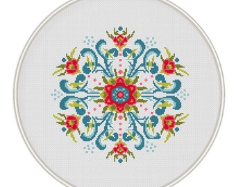 Vintage Design Cross Stitch Pattern, cross stitch chart, cross stitch PDF, russian folk, Instant Download, Free shipping, MCS123