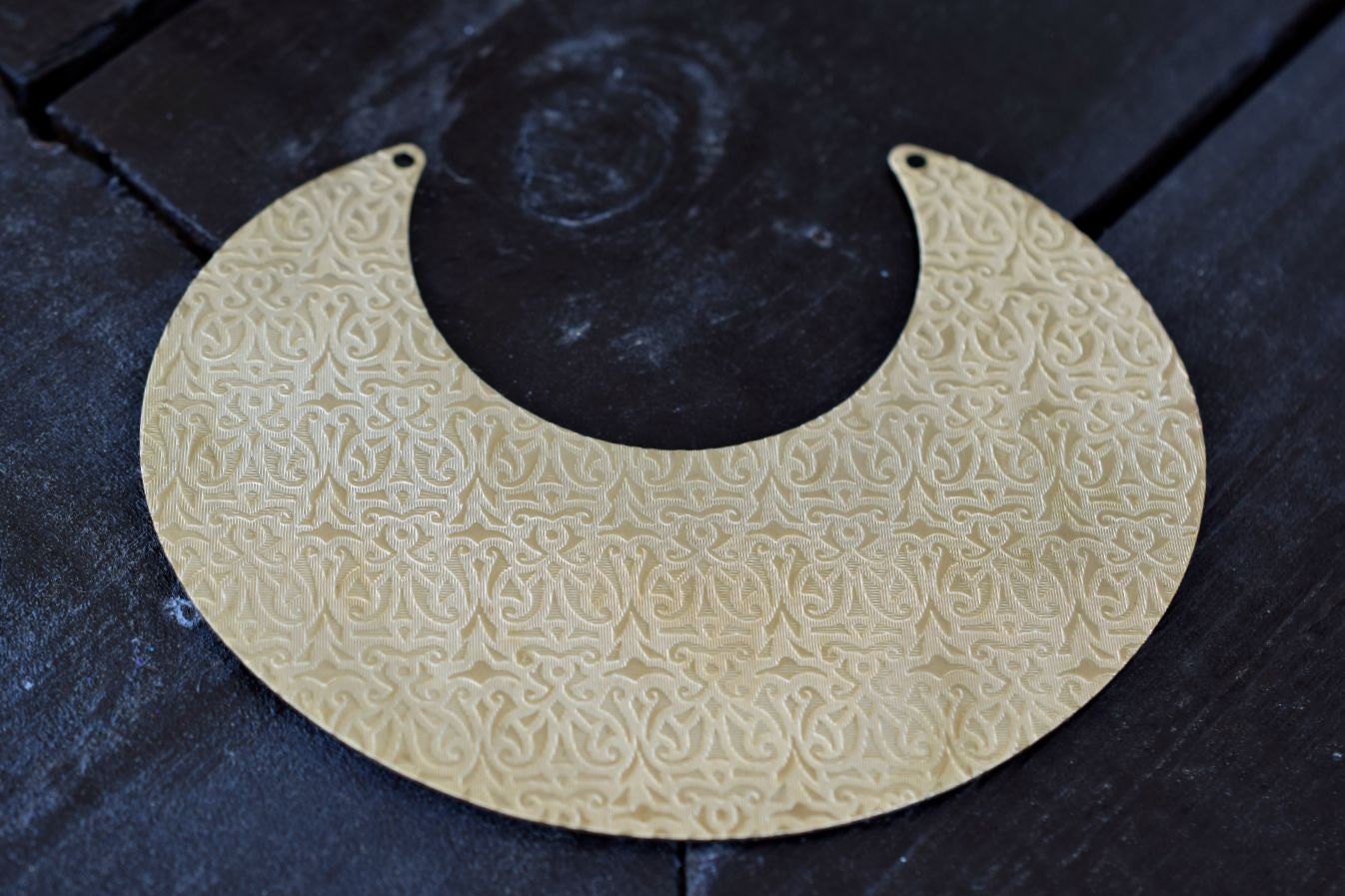 Large Brass Necklace Collar Chest Plate Pendant Made in the