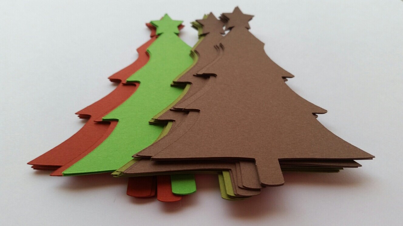 christmas tree scrap booking die cut outs christmas tree scrap booking die cut outs