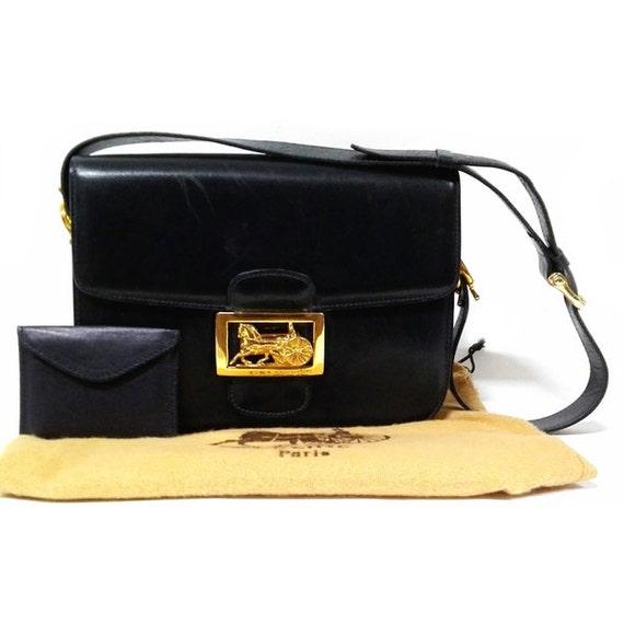 588 Vintage CELINE Navy Iconic Sulky Leather by CharmOfVintage  