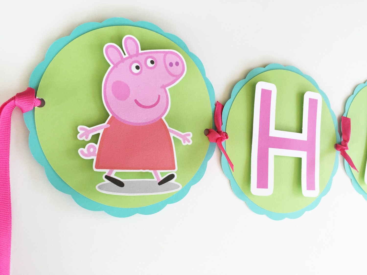 Peppa Pig Birthday Banner/Peppa Pig Party/Girl Party/Peppa Pig