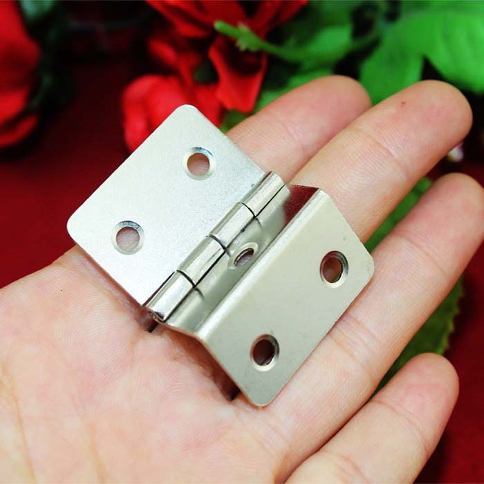 6 Right Angle Hinges Silver Color Threeply Butt Iron Hinges
