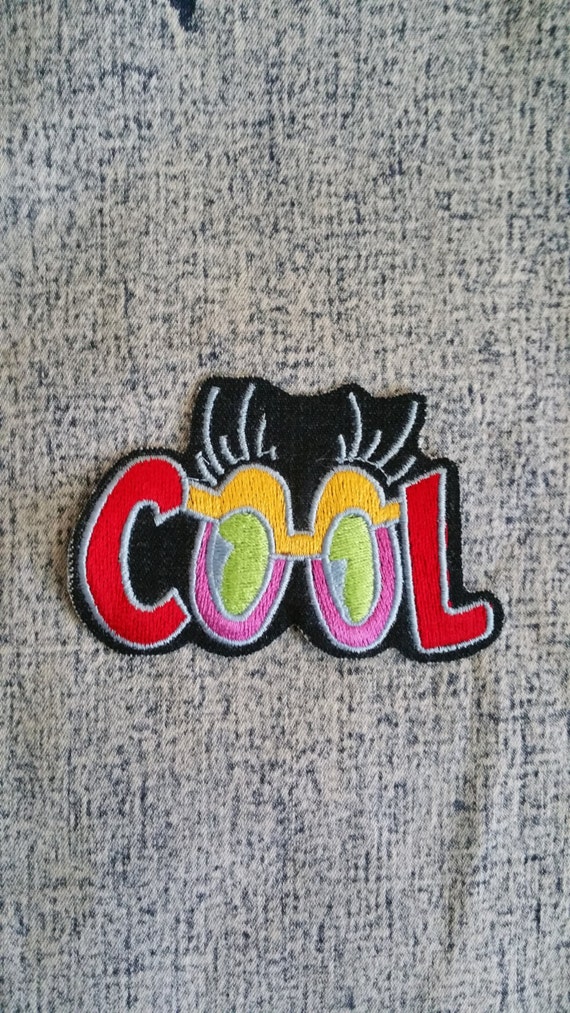 Cool iron on patch Cool sew on applique Kids applique Kids