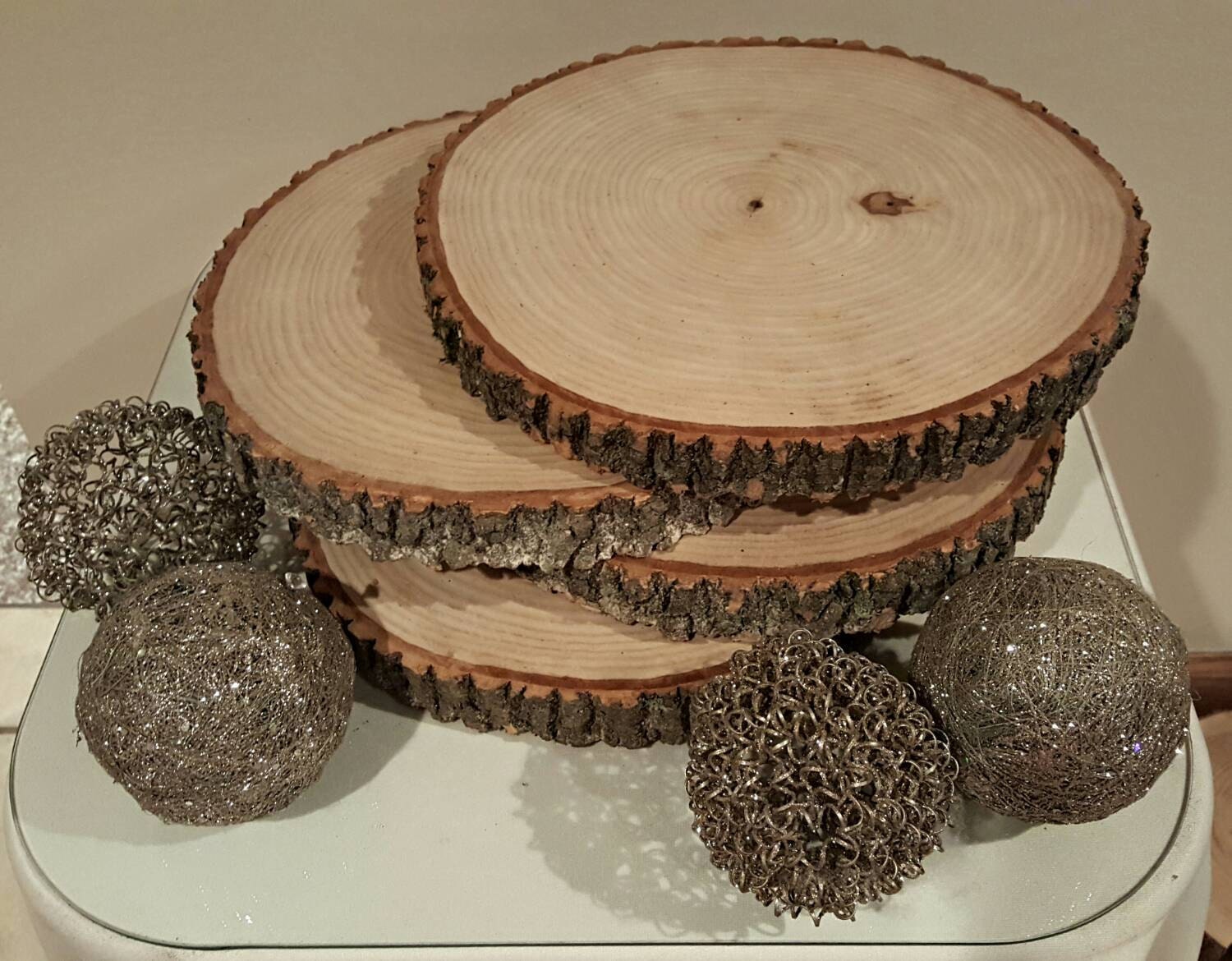 Wood Chargers 12'13' 5 Count by RitzySparkles on Etsy