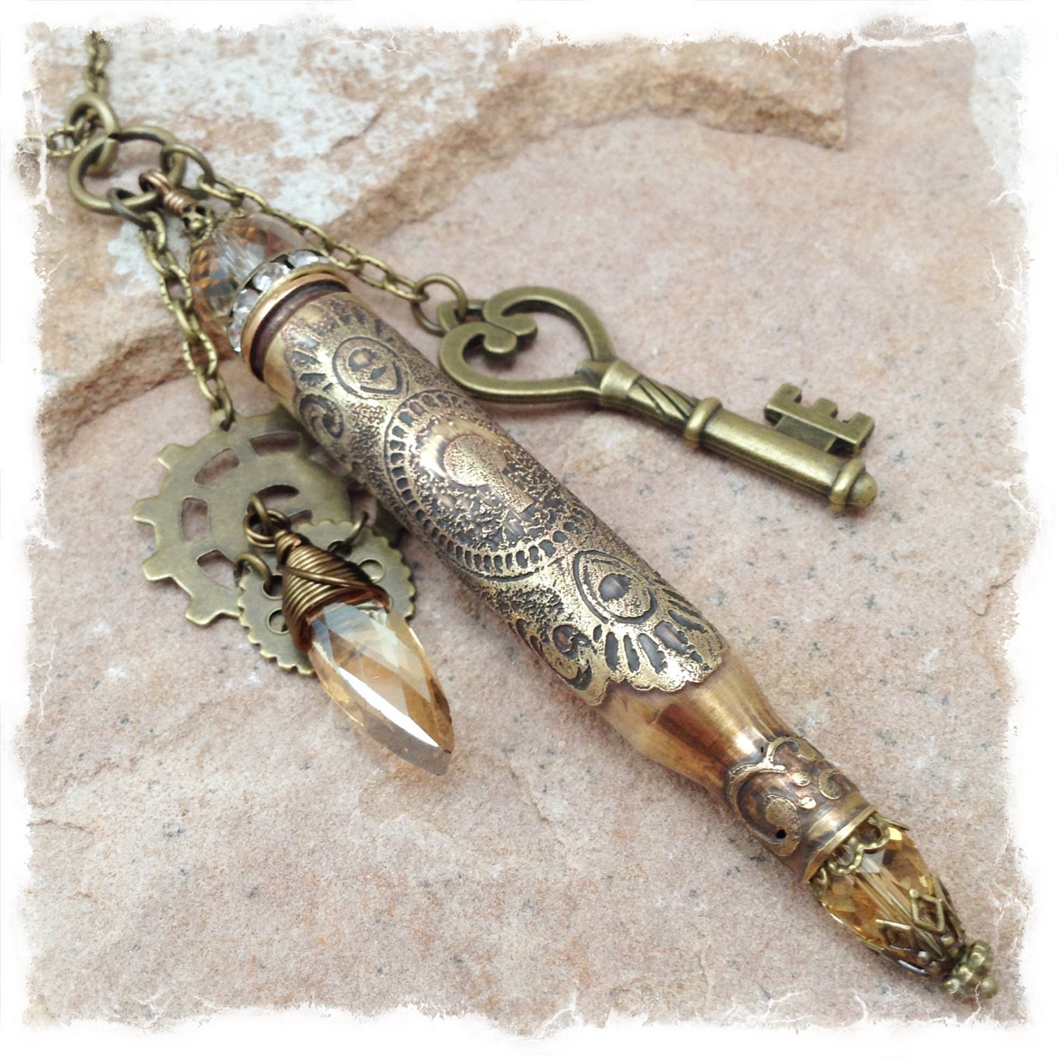 Bullet Necklace Shell Casing Necklace Bullet Jewelry Brass