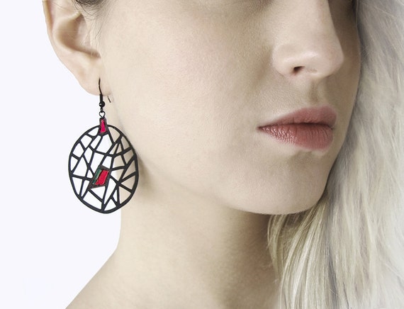 Earrings  contemporary, modern jewelry design, FREE Shipping, unique 