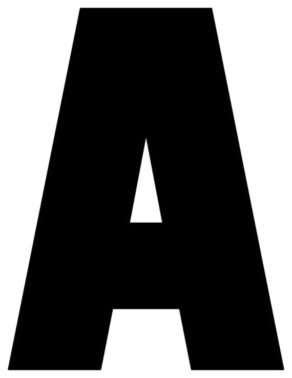 8x105 inch black printable alphabet letters