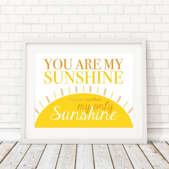 printable you are my sunshine wall art printable you are my sunshine wall art