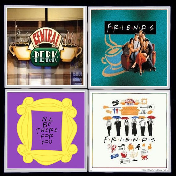 Friends TV Show Coasters 4 Ceramic by AstoriaCustomDesigns on Etsy