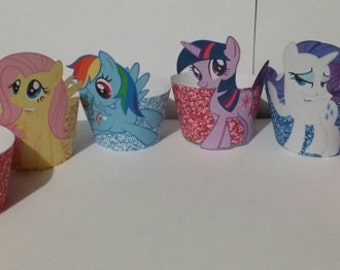 DIGITAL FILE (PRINTABLE) My Little Pony cupcake wrappers