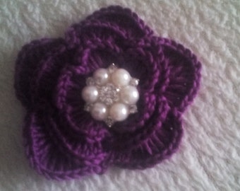crochet flower, 1 crochet flowers, appliques, craft supplies, sewing supplies