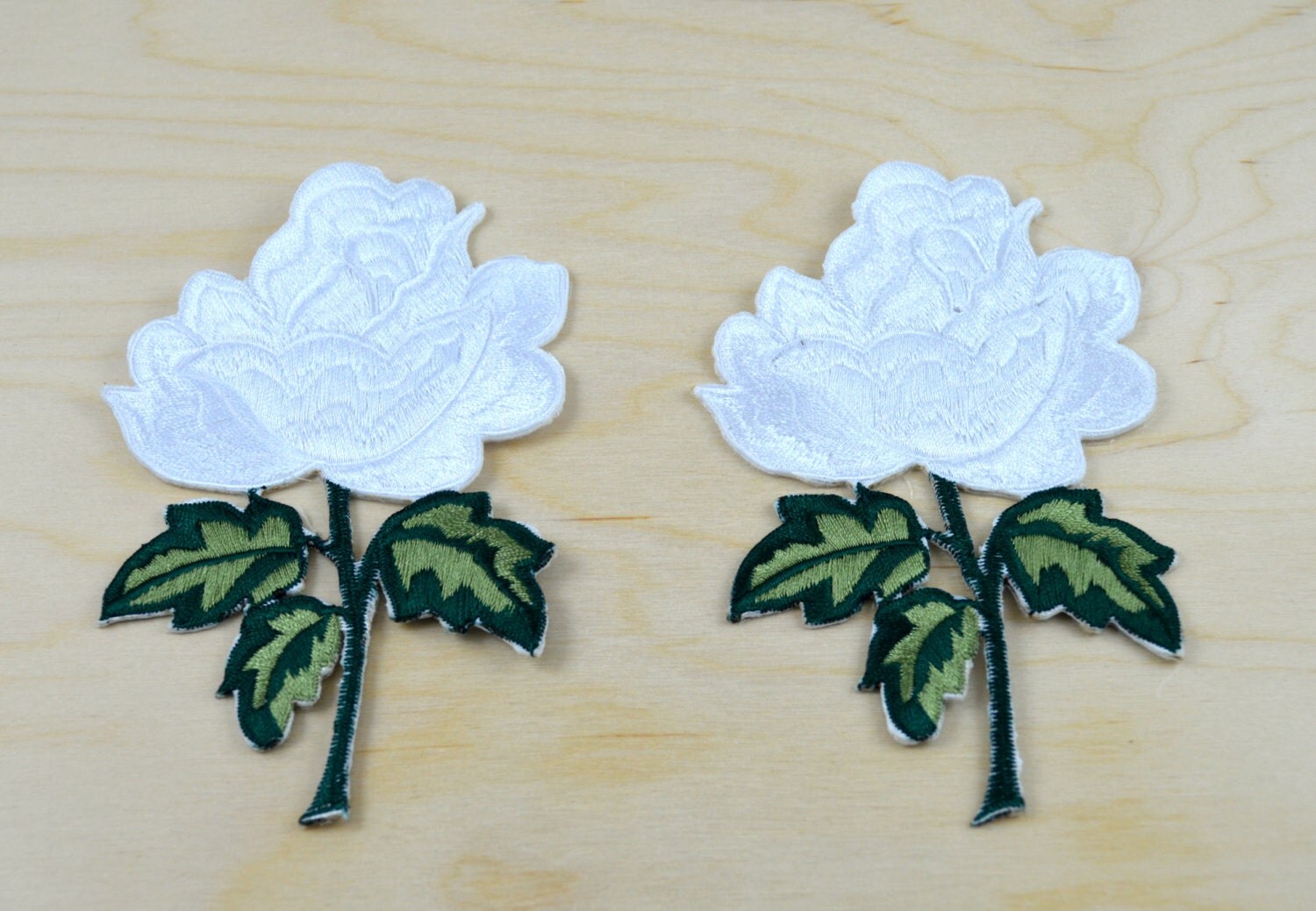 2 classically gorgeous embroidery white rose applique white 2 classically gorgeous embroidery white rose applique white