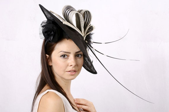 Stunning black and cream Melbourne cup by IrinaSardarevaHats