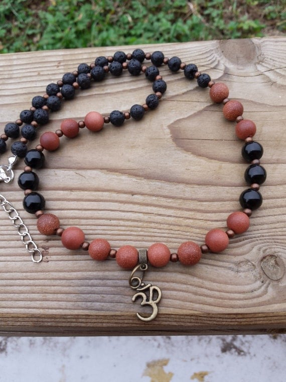 Mens Necklaces Gemstones Necklace Men Style by BohemianChicbead