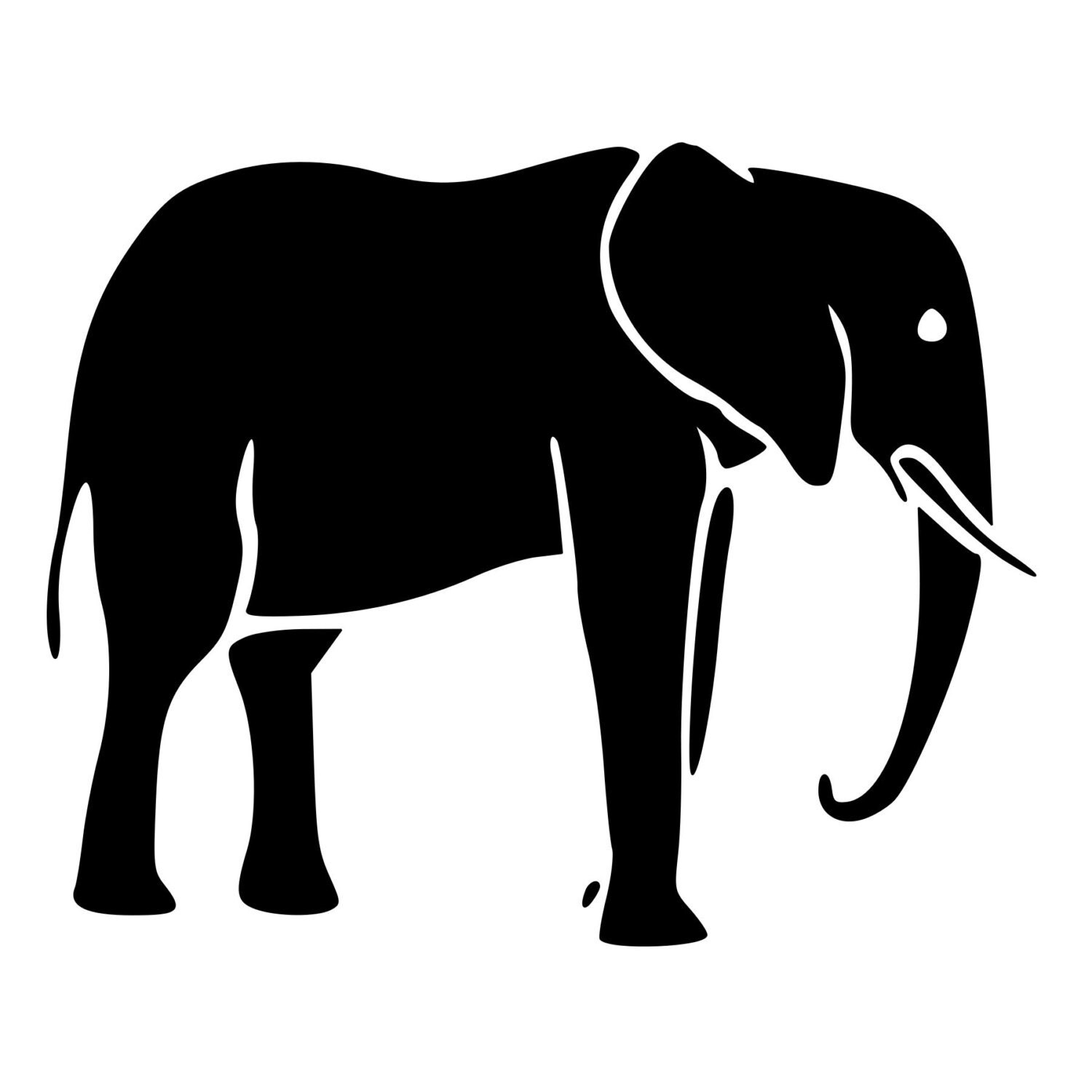Massive Elephant DieCut Decal Car Window Wall Bumper Phone
