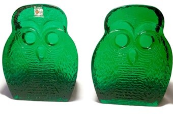 Mid Century Blenko Bookends