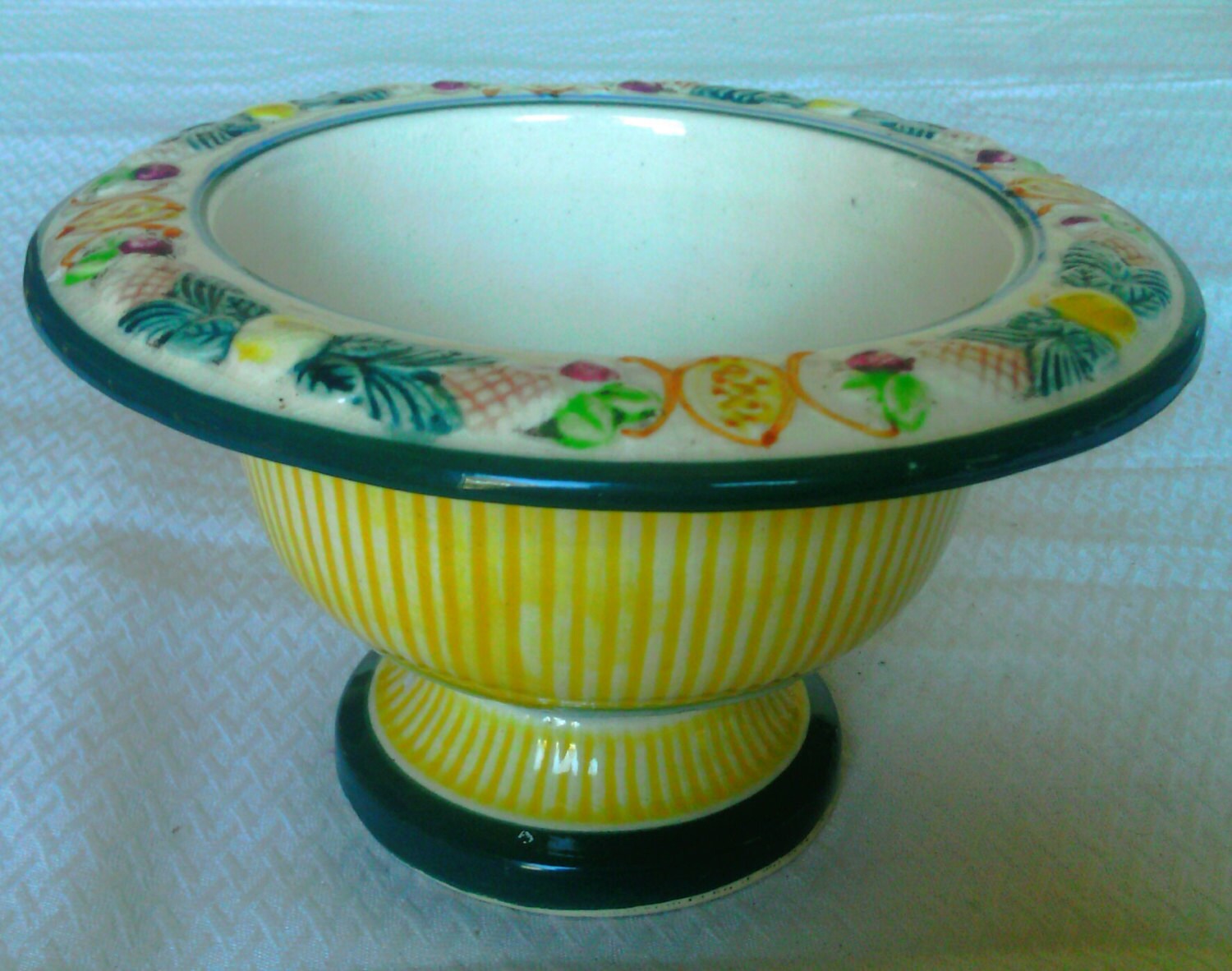 Small Footed Ceramic Bowl or Compote Made in Japan WAS 12.00