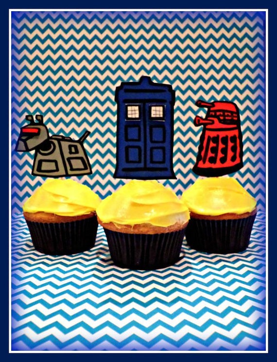 Doctor Who Inspired Cupcake Toppers