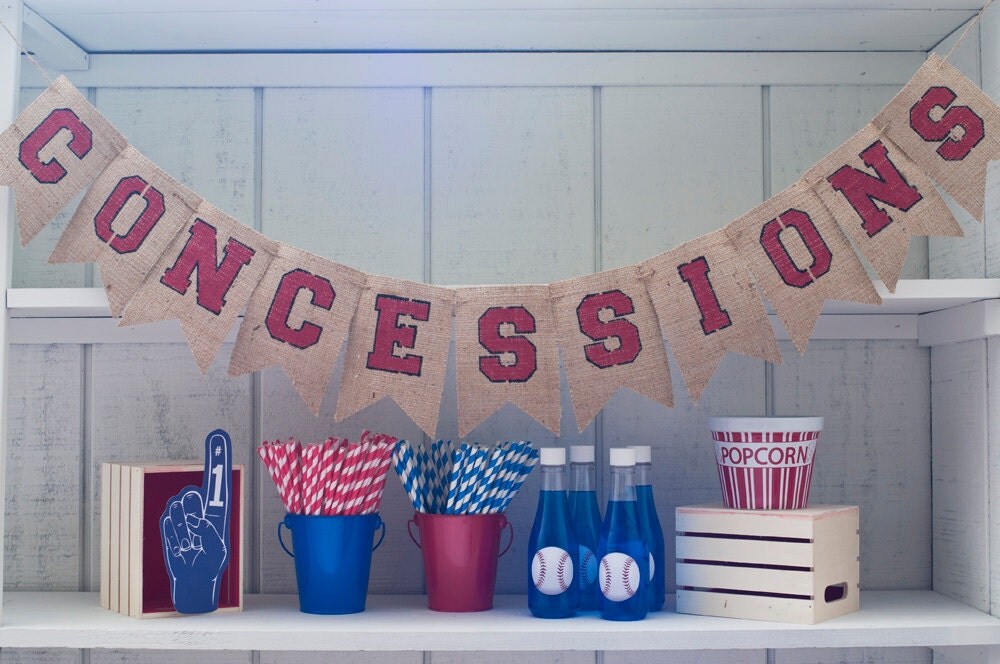 Concessions Burlap Banner Concession Banner Concession Sign