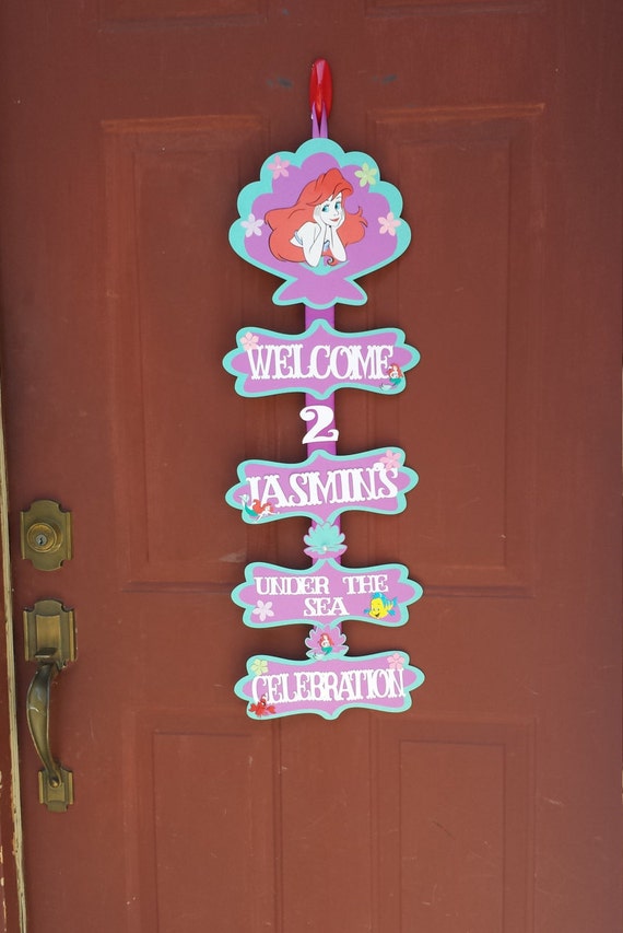 Little Mermaid door signLittle Mermaid party by CnCpartycreations
