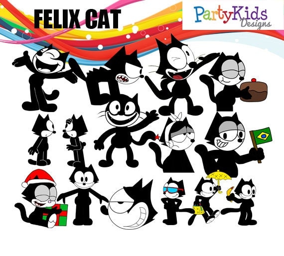 Felix the Cat Clipart Instant Download PNG by PartyKidsDesigns
