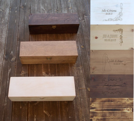 wine wedding gift wine box rustic wine box rustic ceremony wine box ...