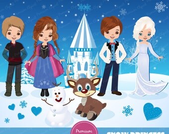 Frozen digital clipart, Frozen clipart, Frozen, Princess Clipart, Winter clipart, Winter princess, Princess clip art - CA210