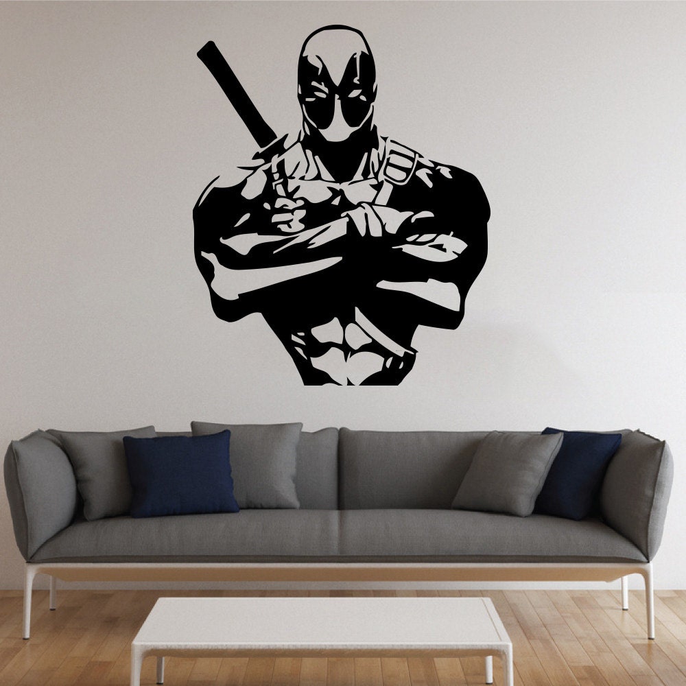 Deadpool Wall Decal Deadpool Vinyl Sticker Comics Wall Decals