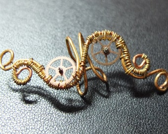 Steampunk ear cuff