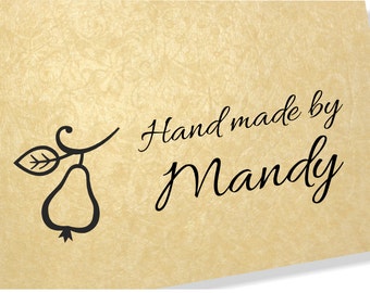 Personalised Clear Stamp - Hand Made By Stamps - Pear Stamp