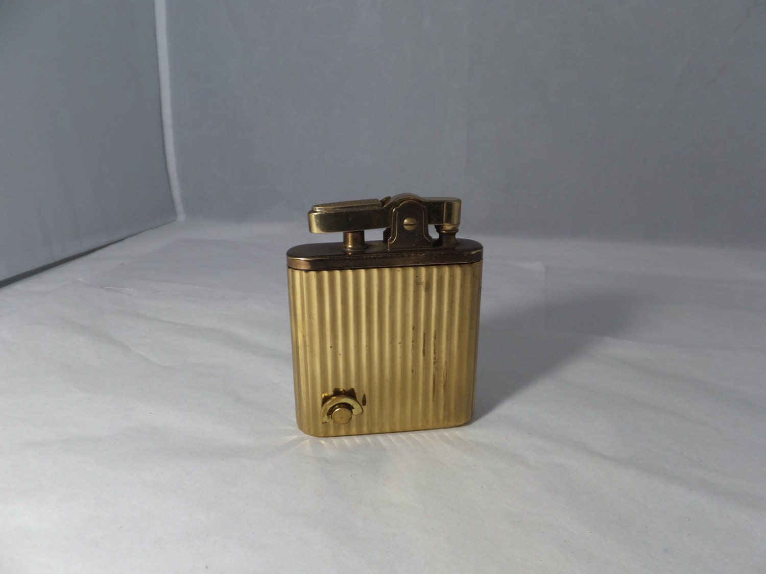 Vintage Musical Lighter Goldtone Table Lighter Music Box
