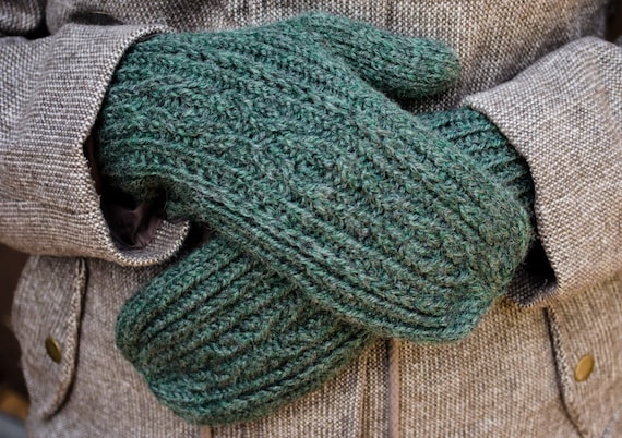 Cabled Mitten Knitting Pattern Worsted Weight Wool Ramble