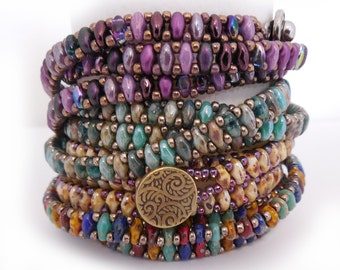 SuperDuo Chain Wrap Bracelet Tutorial by Carole Ohl