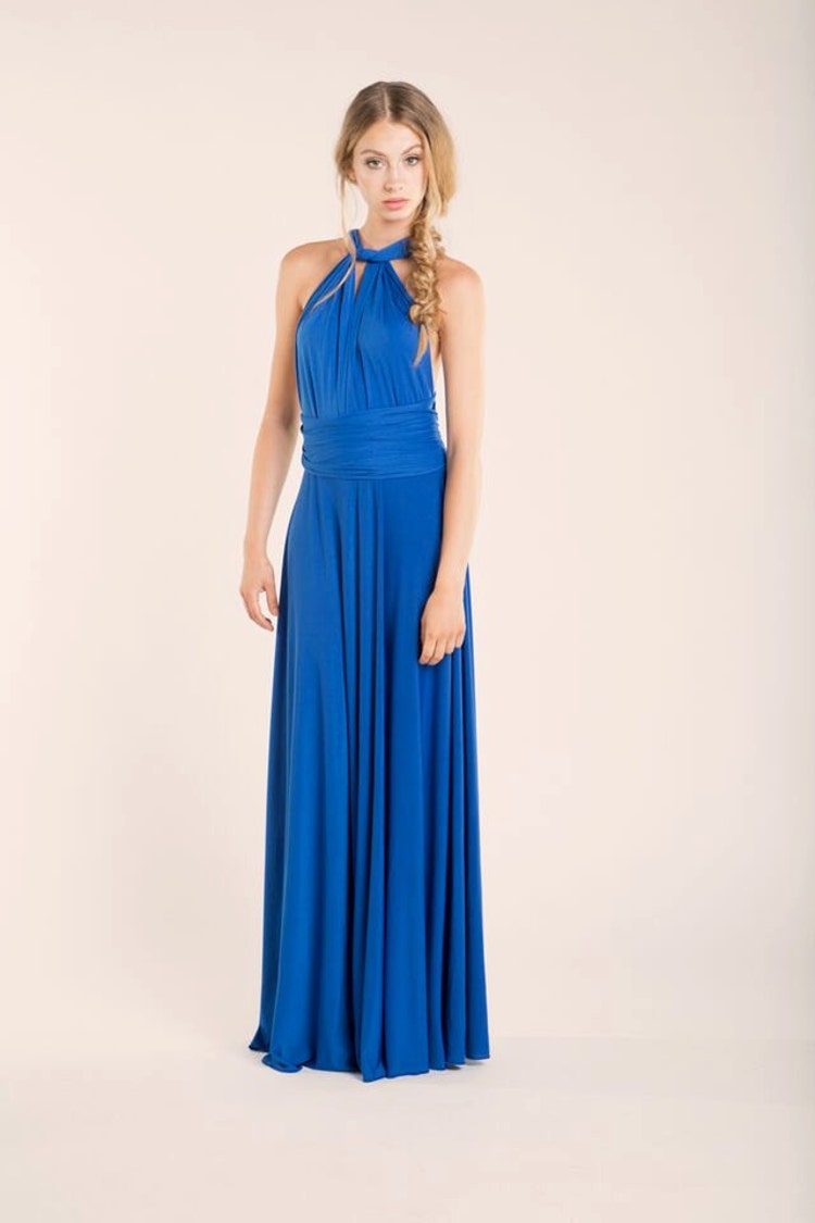 Royal blue long dress royal blue infinity dress blue by mimetik