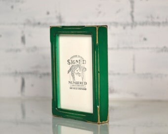 5x7" Picture Frame in Deep Bones Canvas Depth Style and in Finish Color OF YOUR CHOICE - Handmade 5x7 Photo Frame - Wooden Frame 5x7